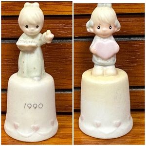 Collectible Figural Thimbles Precious Moments Once Upon Holy Night & God Is Good